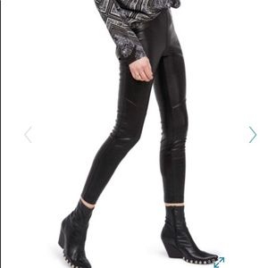 leather free people high waisted leggings